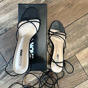 Fashion Nova Wrap Up Heels - Size 9